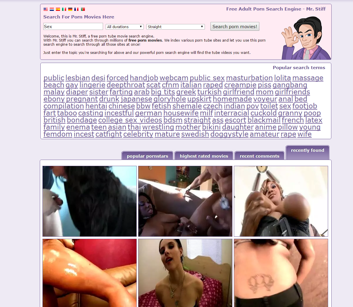 Porno search engine